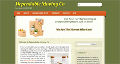 Desktop Screenshot of dependablemoving-co.com