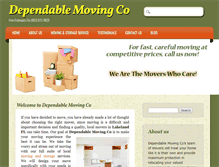 Tablet Screenshot of dependablemoving-co.com